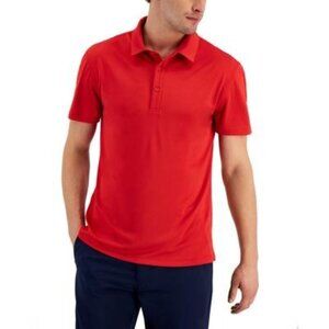 ID Ideology Men's Interlock Performance Polo Shirt, Red, Size M, NWT